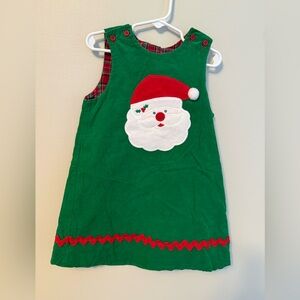 The Bailey Boys Green Santa Reversible Jumper Dress
